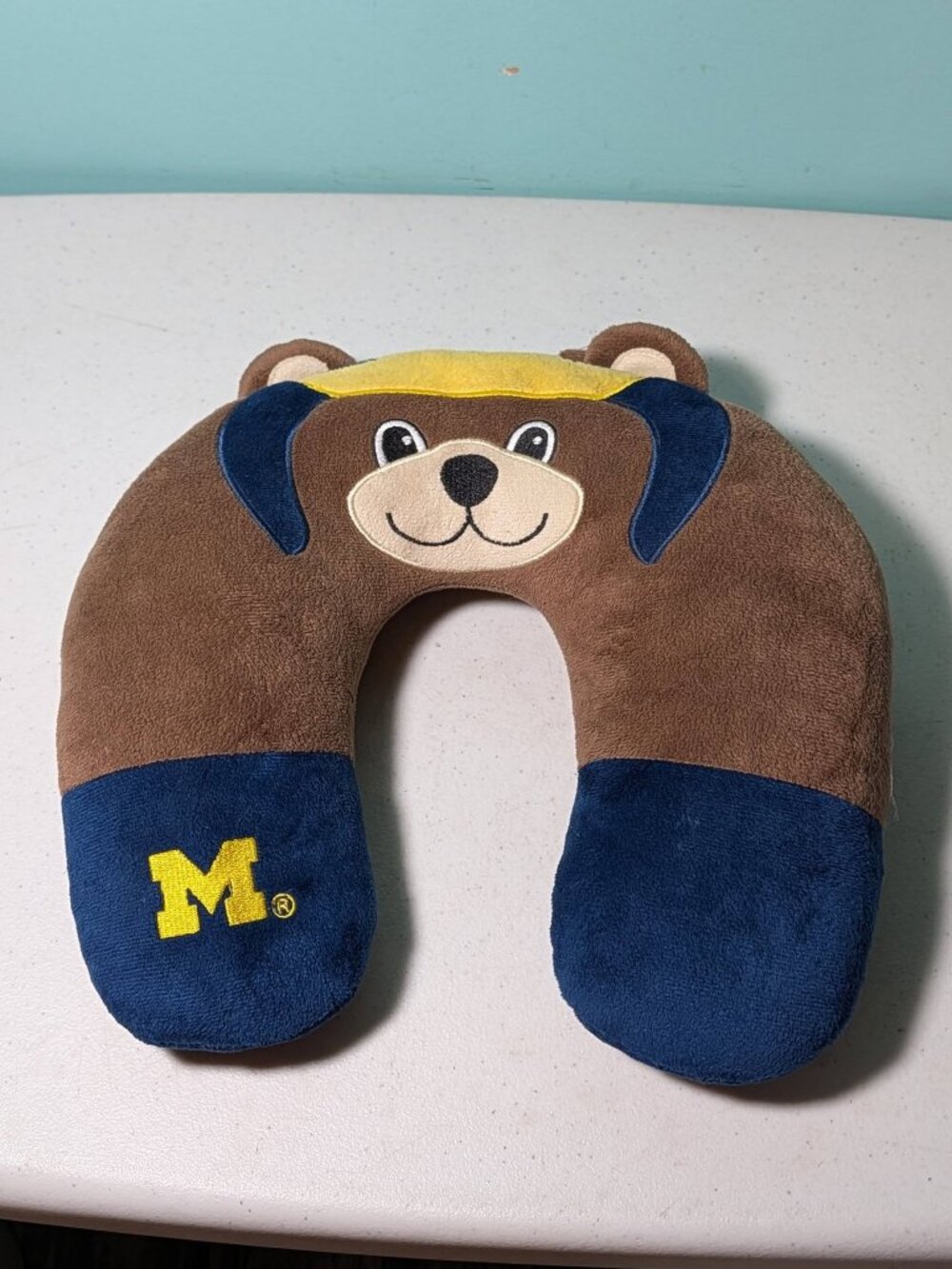 University of Michigan Bear Neck Pillow MascotWear